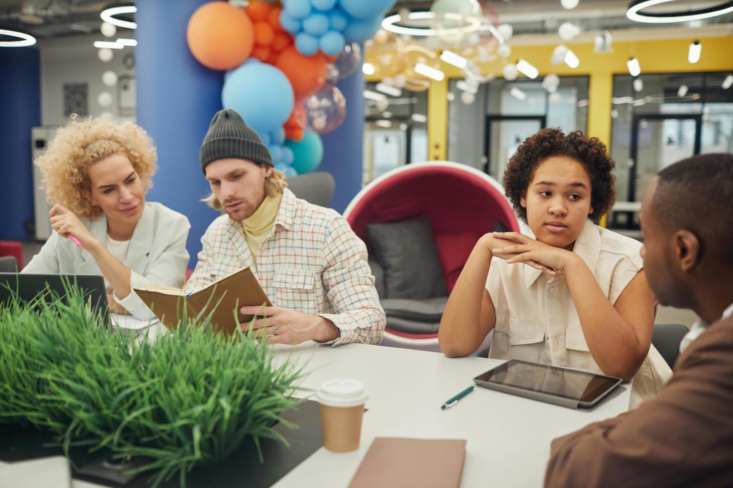 Team collaboration workshop showing structured communication methods in practice